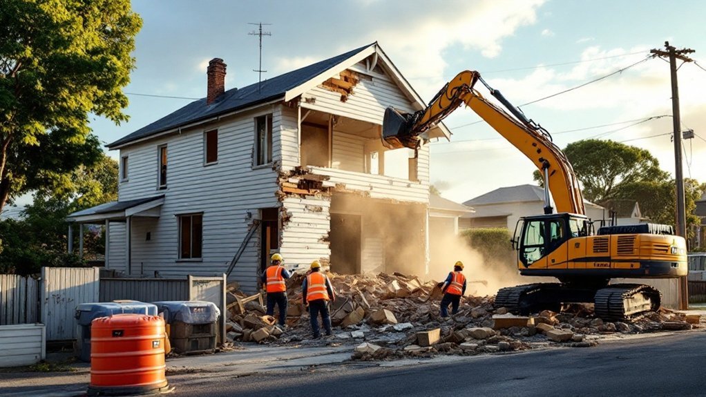 Demolishing a Weatherboard House in Melbourne