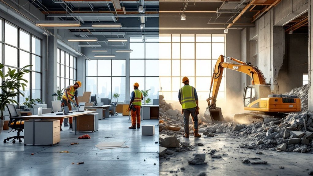 Office Strip-Out vs Commercial Demolition